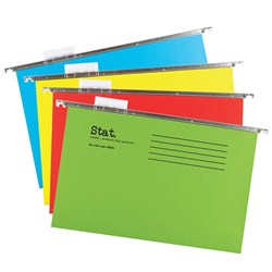 Stat Suspension Files Foolscap With Tabs & Inserts Asst Pk/20