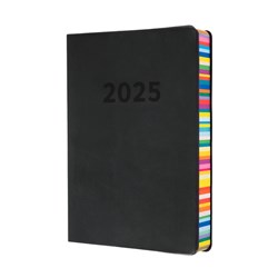 COLLINS EDGE RAINBOW DIARY A5 Day to Page Black