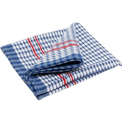 CONNOISSEUR TEA TOWELS 12PK 50gsm 600L x 400W mm Red, White Blue