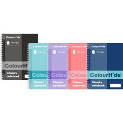 MARBIG COLOURHIDE NOTEBOOKS 140x110mm 400Page Chunky