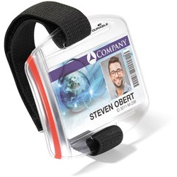 DURABLE NAME BADGE HOLDER With Arm Band Pack Of 10