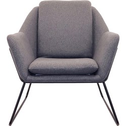 FNX CARDINAL LOUNGE CHAIR 1 Seater 755W x 800D x 870H mm Charcoal Ash Grey