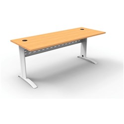 FNX RAPID LINE OFFICE DESK 1500W x 700D x 730mmH Beech/White