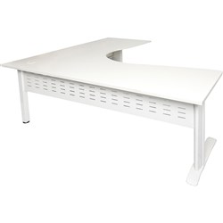 FNX RAPID SPAN CORNER WORKSTATION 1500/1500W x 700D x 730mmH White/White