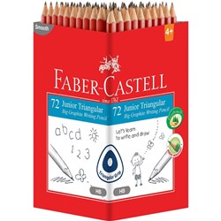 FABER CASTELL TRIANGULAR HB Grip Pencils Blacklead each*