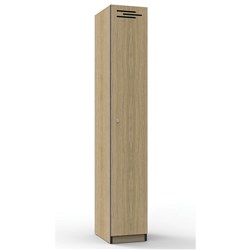 FNX INFINITY MELAMINE LOCKER 1 Door 305W x 455D x 1850mmH Oak With Black Edging