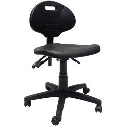FNX LABORATORY CHAIR Moulded Polyurethane Height Adjustable Black