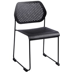 FNX FRAME STACKABLE CHAIR Sled Base Black