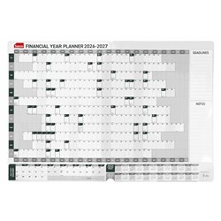 SASCO FINANCIAL YEAR WALL Planner 870 X 610mm Grey