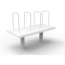 FNX DESK MOUNTED SHELF 600W x 300D x 450mmH Natural White Frame