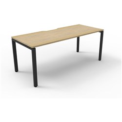 FNX DELUXE INFINITY DESK 1800 Profile Leg Single Sided 1800W x 750D x 730mmH Oak/BL