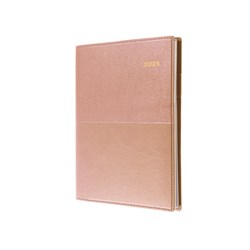 COLLINS VANESSA SERIES DIARY A4 1 Day to a Page Rose Gold