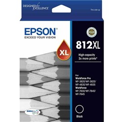 EPSON 812XL DURABrite Ultra Ink Cartridge High Cap Black
