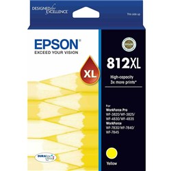 EPSON 812XL DURABrite Ultra Ink Cartridge High Cap Yellow