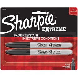 SHARPIE EXTREME PERMANENT MARKER Fine Black Pack2