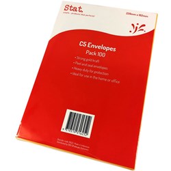 Stat Peel And Seal Envelope C5 Kraft Pack Of 100