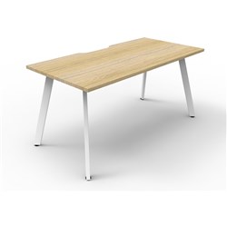 FNX ETERNITY WORKSTATION Single Sided 1200Wx750Dx730mmH Oak Top White Base