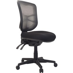 BURO METRO MESH CHAIR NYLON Base No Arms Black Fabric Seat Mesh Back