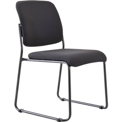 BURO MARIO VISITORS CHAIR Sled Base Chair Black Fabric 120kg rated