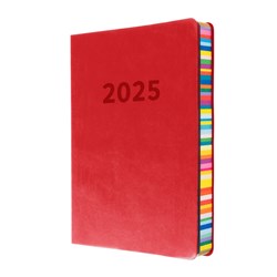 COLLINS EDGE RAINBOW DIARY A5 Day to Page Red