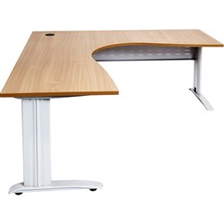 FNX RAPID SPAN CORNER WORKSTATION 1500/1500W x 700D x 730mmH Beech/White