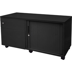 FNX RIGHT HAND MOBILE CADDY Tambour Door 1050W x 500D x 615mmH Black