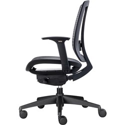 FNX RAPIDLINE OASIS CHAIR Mesh Back and Seat With Arms Black