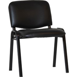 FNX NOVA VISITOR CHAIR Stackable Black PU