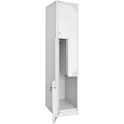FNX GO 2 STEP DOOR LOCKER 380W x 455D x 1830mmH Silver Grey