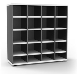 FNX PIGEON HOLE UNIT 20 Hole 1040W x 380D x 1040mmH White/Ironstone