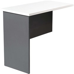 FNX RAPID WORKER DESK RETURN 900W x 450D x 730H White and Ironstone