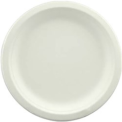 EARTH ECO  SUGARCANE ROUND Plate White 180mm Pack of 25 NP9250