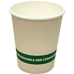 EARTH RECYCLABLE SINGLE WALL Paper Cups 8oz White pack/25 Partytime NP9266
