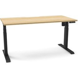FNX BOOSTL ELECTRIC SIT STAND 1500L x 750D (620 - 1270H mm) Oak Top Black Frame
