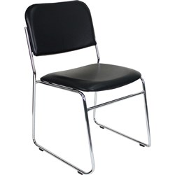 FNX EVO PU VISITORS CHAIR With Chrome Sled Base PU