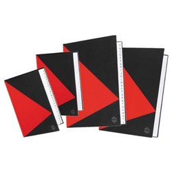 MARBIG RED & BLACK NOTEBOOKS A4 200Leaf, Indexed