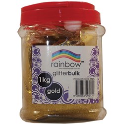RAINBOW GLITTER BULK JAR GOLD 1kg