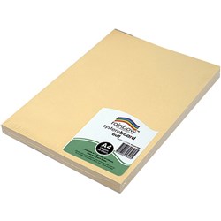 RAINBOW SYSTEM BOARD A4 150gsm Buff Pack/100