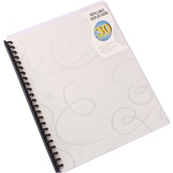 Bantex Display Book Refillable A4 30 Pocket Jewel Clear