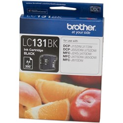 BROTHER LC131BK INK CARTRIDGE Black 300 Page