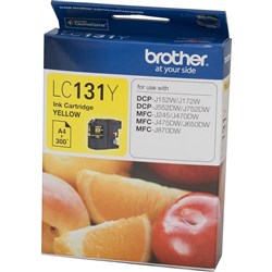 BROTHER LC131Y INK CARTRIDGE Yellow 300 Page