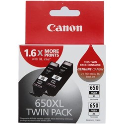 CANON PGI650XLBK XL INK TANK Twin Pack-R# Clearance Stock#