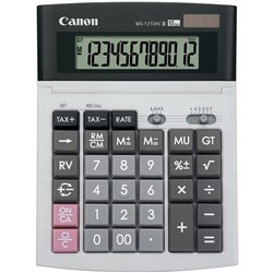 CANON WS1210HIIII CALCULATOR 12 Digit Adj Display Tax Funct
