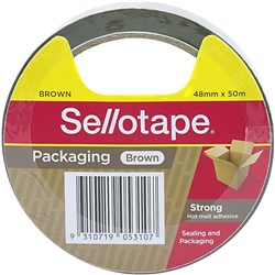 SELLOTAPE PACKAGING TAPE 48mmx50m Brown Roll-each*