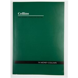 COLLINS A60 ANALYSIS BOOK A4 14 Money Column Green