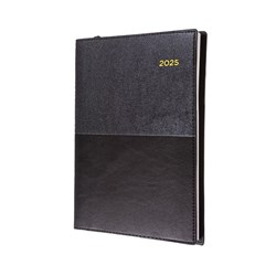 COLLINS VANESSA SERIES DIARY A5 2 Days to Page 1Hr Black