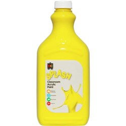 SPLASH CLASSROOM ACRYLIC PAINT 2L SUNSHINE YELLOW