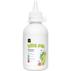 EC KIDS PVA WASHABLE GLUE 250ml non-toxic clear drying non-staining PH Neutral