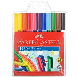 FABER CASTELL CONNECTOR PEN Assorted Pack of 10-R#