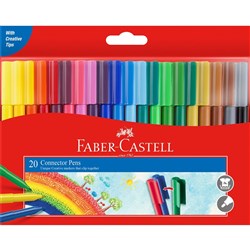FABER CASTELL CONNECTOR PENS Coloured Wallet/20